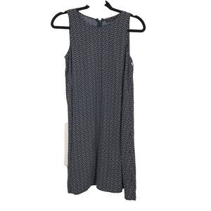 Halogen Womens Black Sleeveless Shift Dress Size XS Polka Dot Career Wear Office